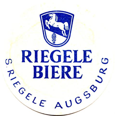 augsburg a-by riegele rund 1a (185-riegele biere-blau)